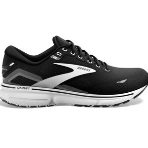 Brooks Ghost 15 Black and White Athletic Sneakers